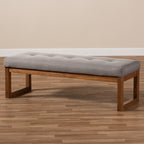 Banc contemporain rembourré en tissu par Baxton Studio