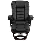 Fauteuil inclinable contemporain rembourré multi-positions avec pouf