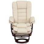 Fauteuil inclinable contemporain rembourré multi-positions avec pouf