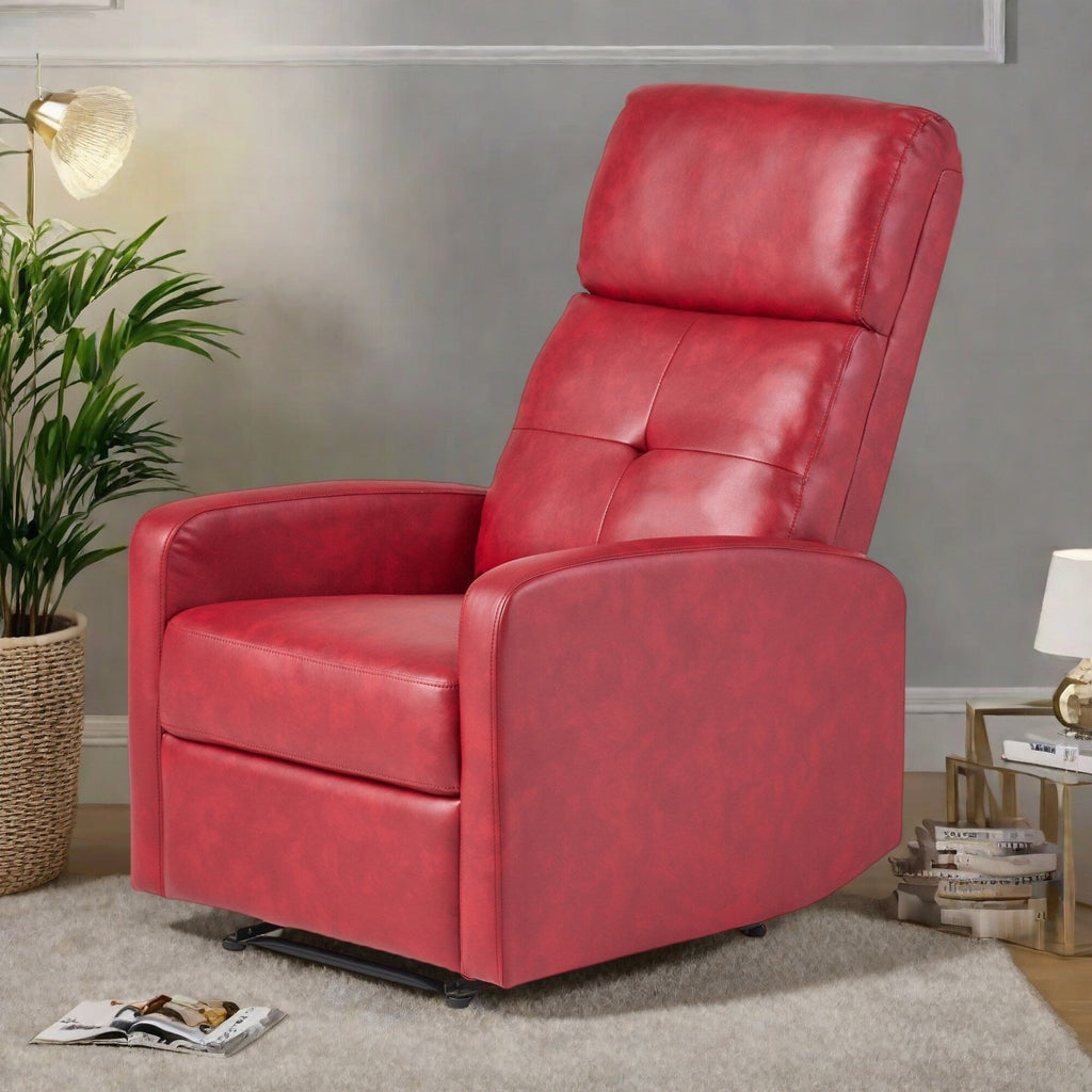 Fauteuil inclinable contemporain à levier - Design rembourré minimaliste aux lignes épurées