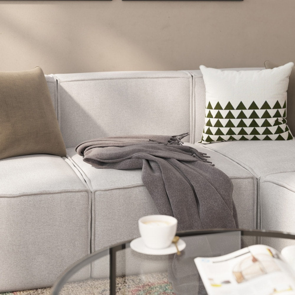 Canapé sectionnel modulaire contemporain sans accoudoirs - 36,75 P x 28,25 L x 28 H