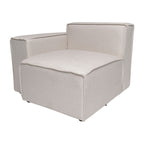 Canapé sectionnel modulaire contemporain, chaise côté gauche avec accoudoir