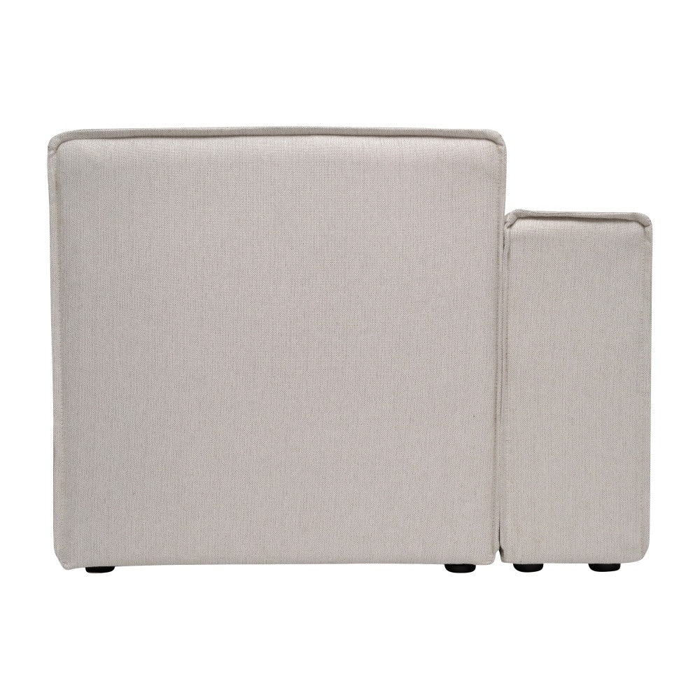 Canapé sectionnel modulaire contemporain, chaise côté gauche avec accoudoir