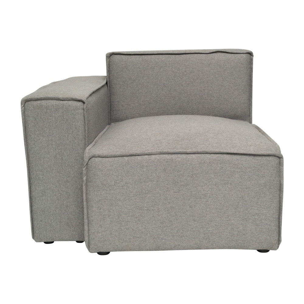 Canapé sectionnel modulaire contemporain, chaise côté gauche avec accoudoir