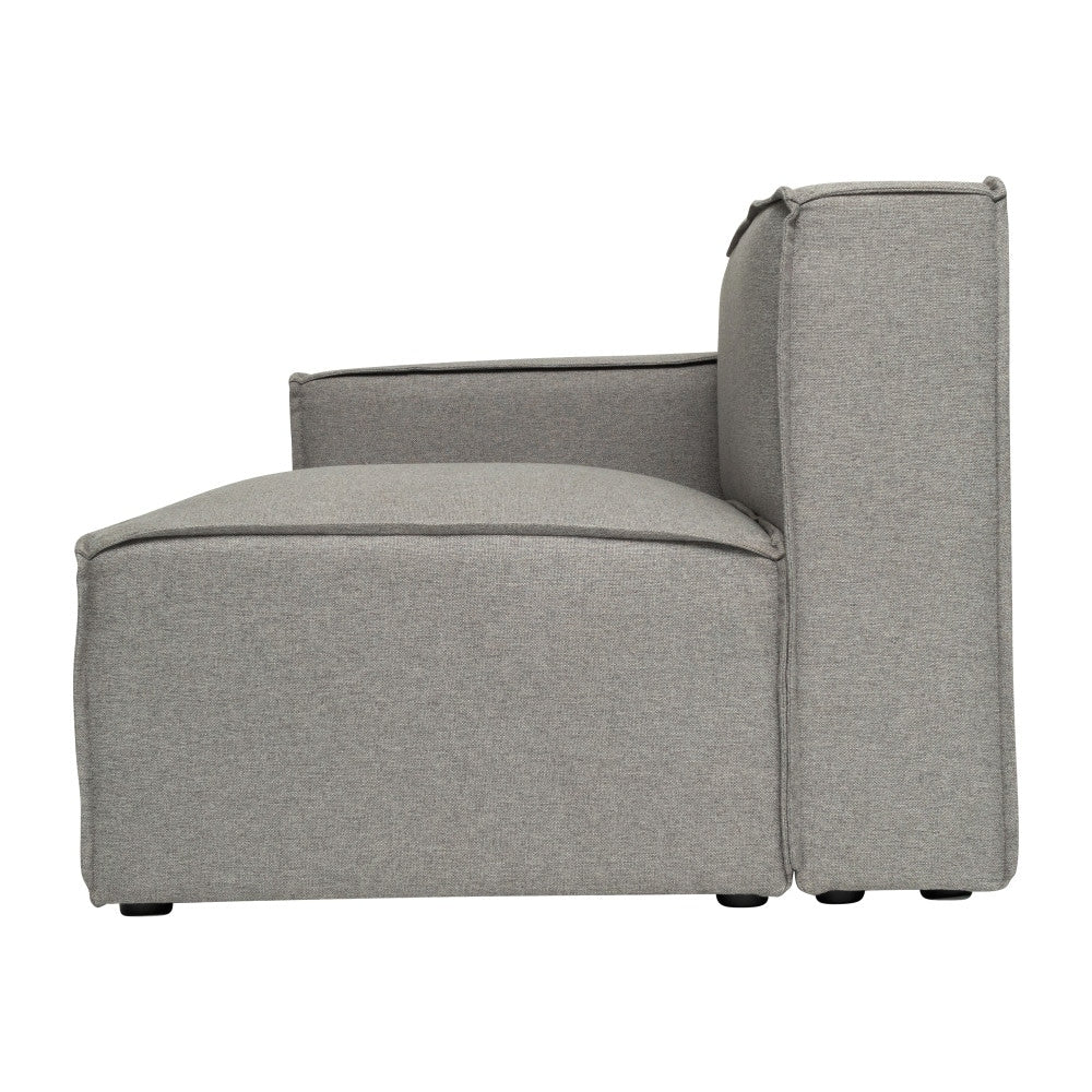 Canapé sectionnel modulaire contemporain, chaise côté gauche avec accoudoir