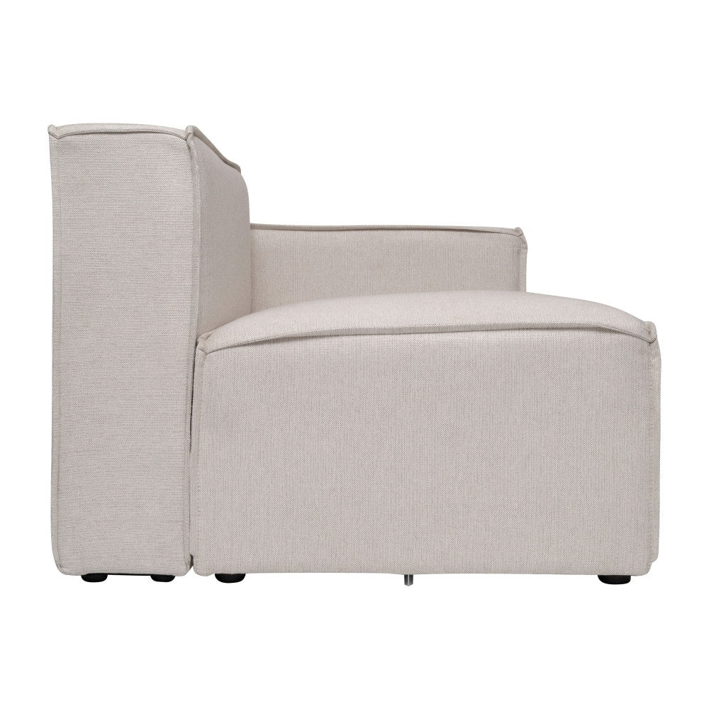Canapé sectionnel modulaire contemporain, chaise côté droit avec accoudoir