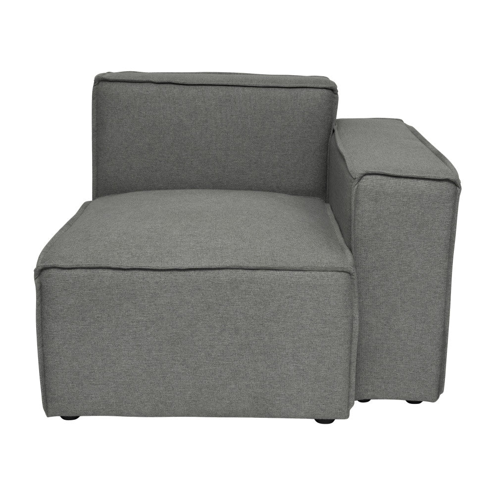 Canapé sectionnel modulaire contemporain, chaise côté droit avec accoudoir