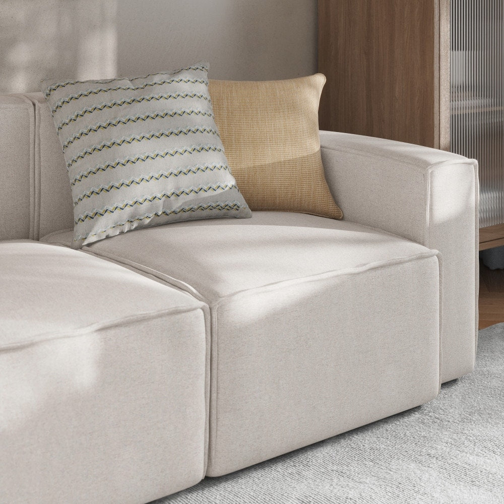 Canapé sectionnel modulaire contemporain, chaise côté droit avec accoudoir