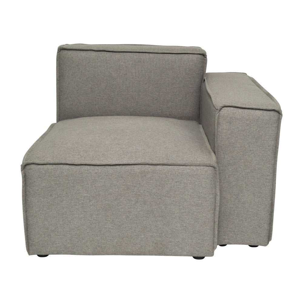 Canapé sectionnel modulaire contemporain, chaise côté droit avec accoudoir