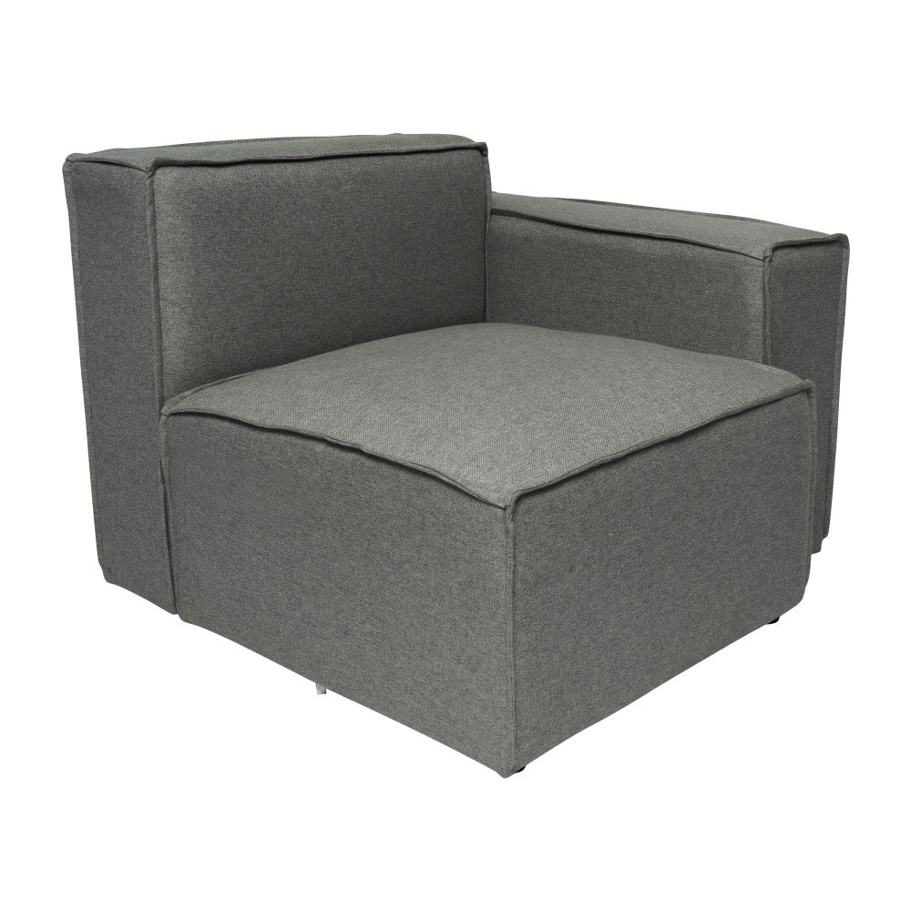 Canapé sectionnel modulaire contemporain, chaise côté droit avec accoudoir