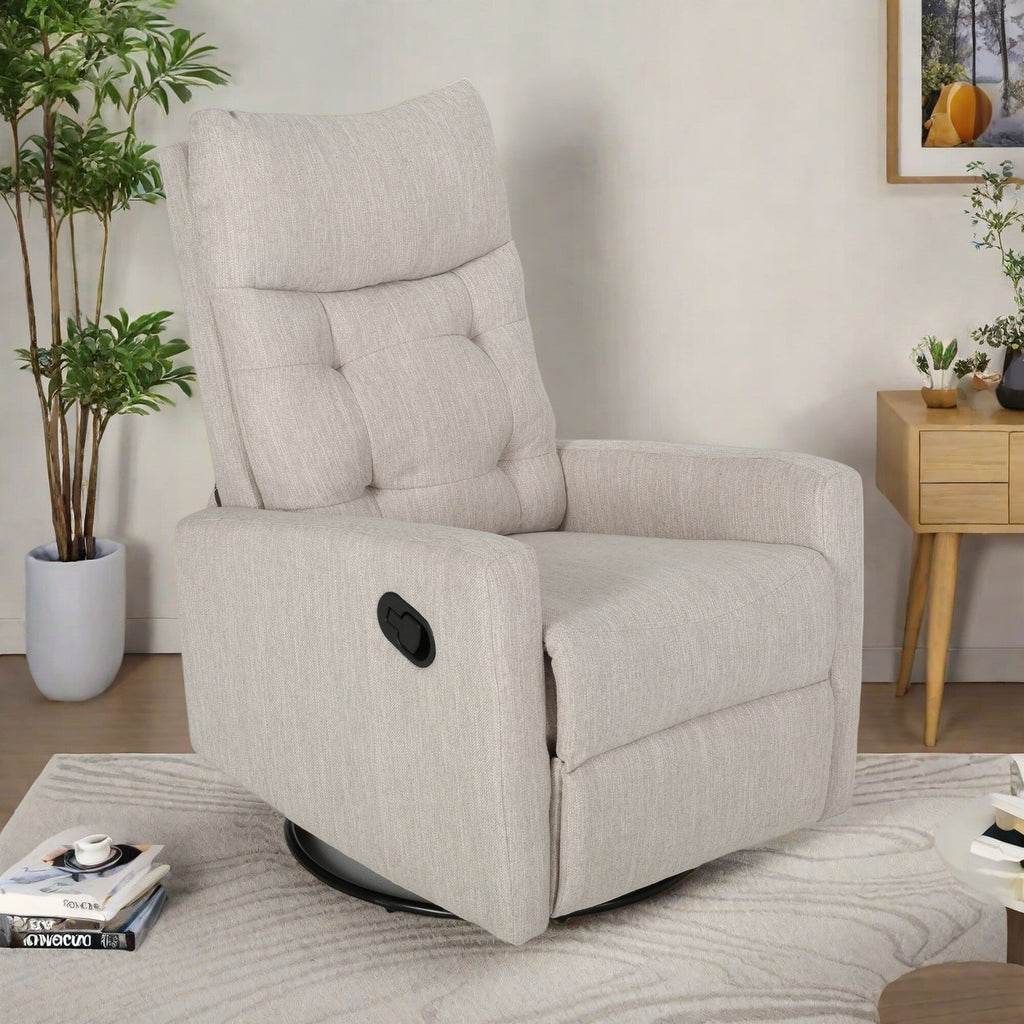 Fauteuil inclinable contemporain avec dossier pivotant et planeur
