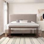 Banc d'appoint rectangulaire rembourré contemporain