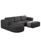 Canapé convertible modulable en U 104,32 x 70,86 cm avec méridienne, pouf et éponge compressée pour le salon