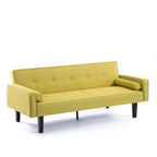 Canapé-lit futon convertible 3 places avec pieds en bois