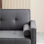 Canapé-lit futon convertible 3 places avec pieds en bois