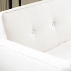 Canapé-lit futon convertible 3 places avec pieds en bois