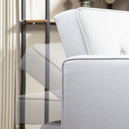 Canapé-lit futon convertible 3 places avec pieds en bois