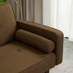 Canapé-lit futon convertible 3 places avec pieds en bois