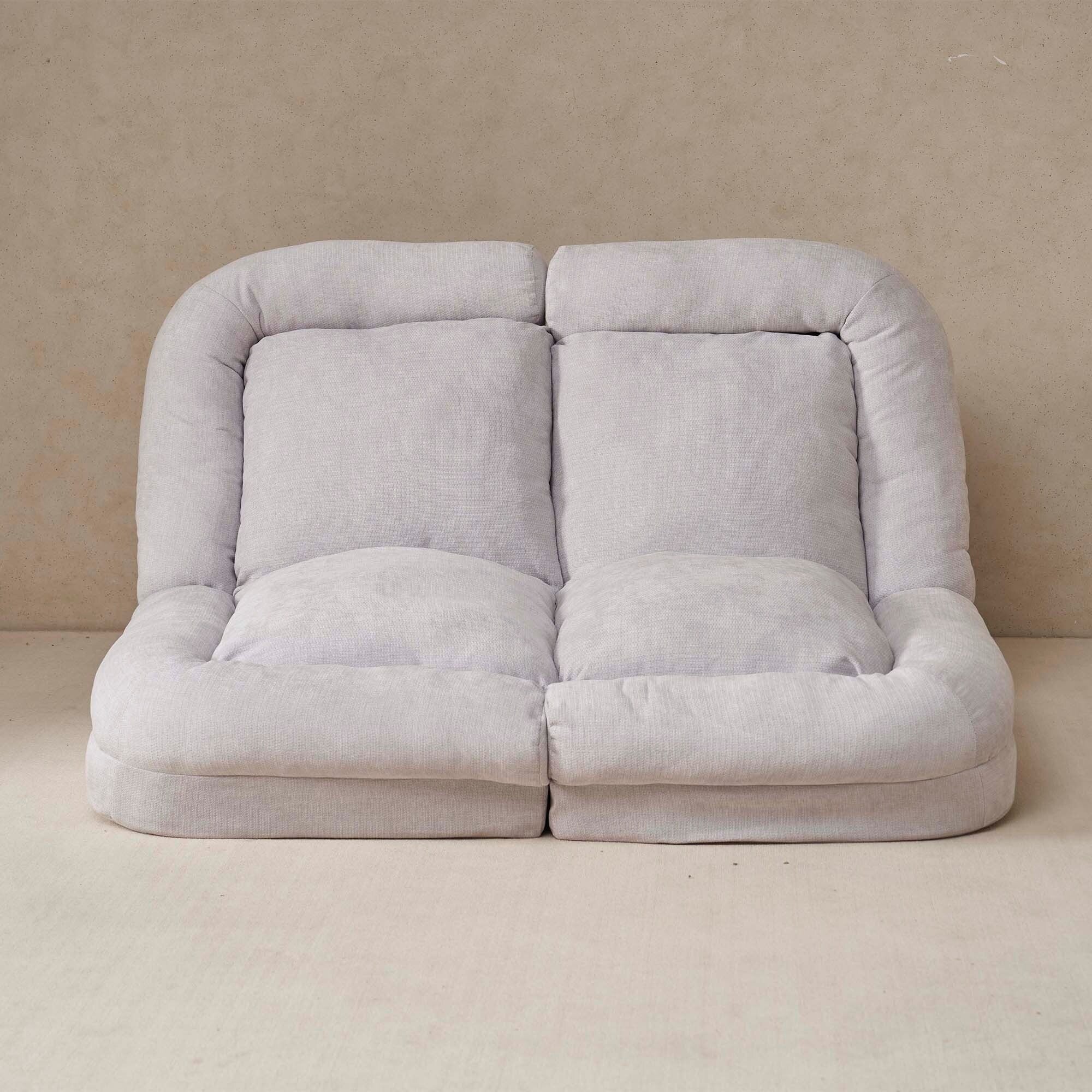 Canapé-lit double convertible, rose, la partie droite du produit complet.