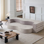 Canapé-lit convertible pliable avec mousse haute densité pour salon, chambre d'amis et chambre à coucher