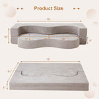 Canapé-lit convertible pliable avec mousse haute densité pour salon, chambre d'amis et chambre à coucher