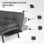 Canapé-lit convertible avec accoudoirs réglables