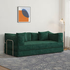 Canapé convertible Pudding Block, canapé-lit sur pied avec accoudoirs