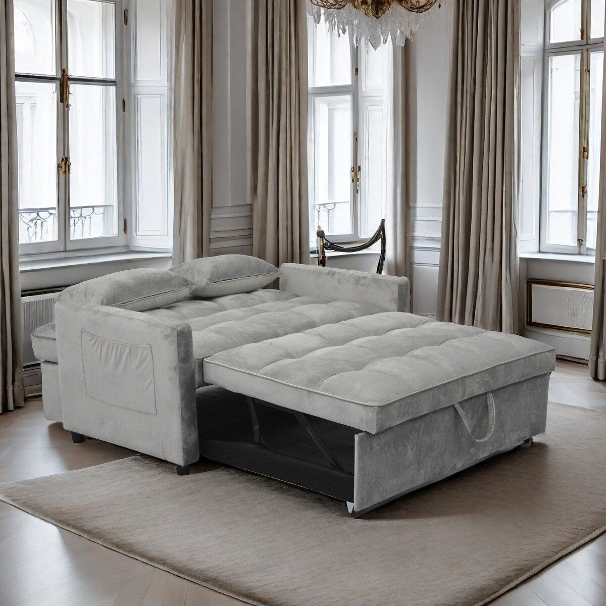 Canapé-lit convertible avec support pour téléphone