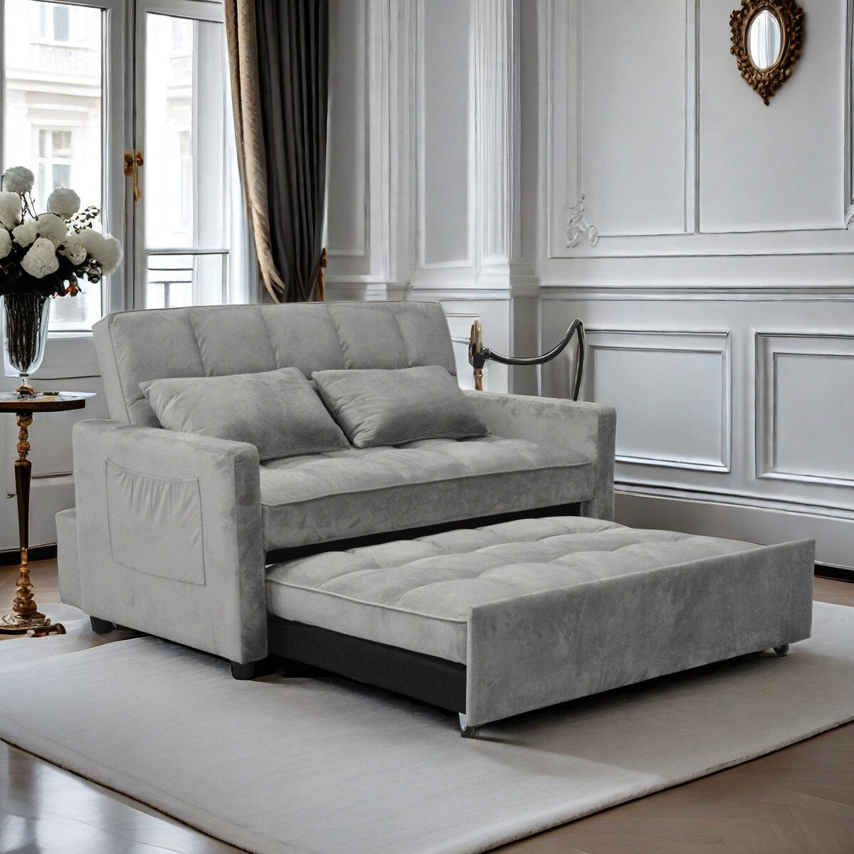 Canapé-lit convertible avec support pour téléphone