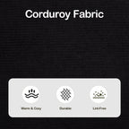 Canapé-lit convertible avec oreiller, matelas pliant 4 en 1 en velours côtelé avec cadre fixe