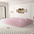 Canapé-lit convertible en tissu Teddy rempli de mousse