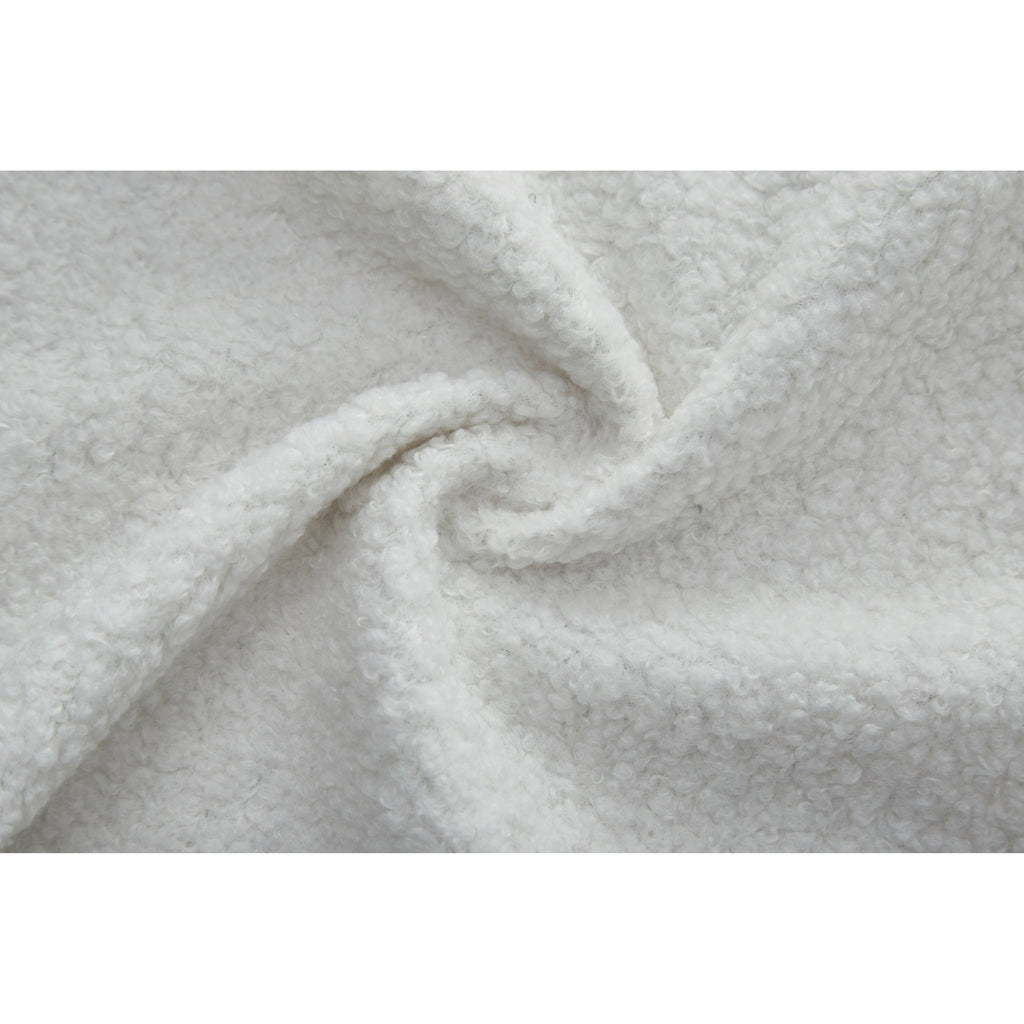 Canapé-lit convertible en tissu Teddy rempli de mousse