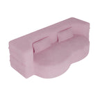 Canapé-lit convertible en tissu Teddy rempli de mousse