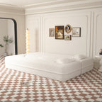 Canapé-lit convertible en tissu Teddy rempli de mousse