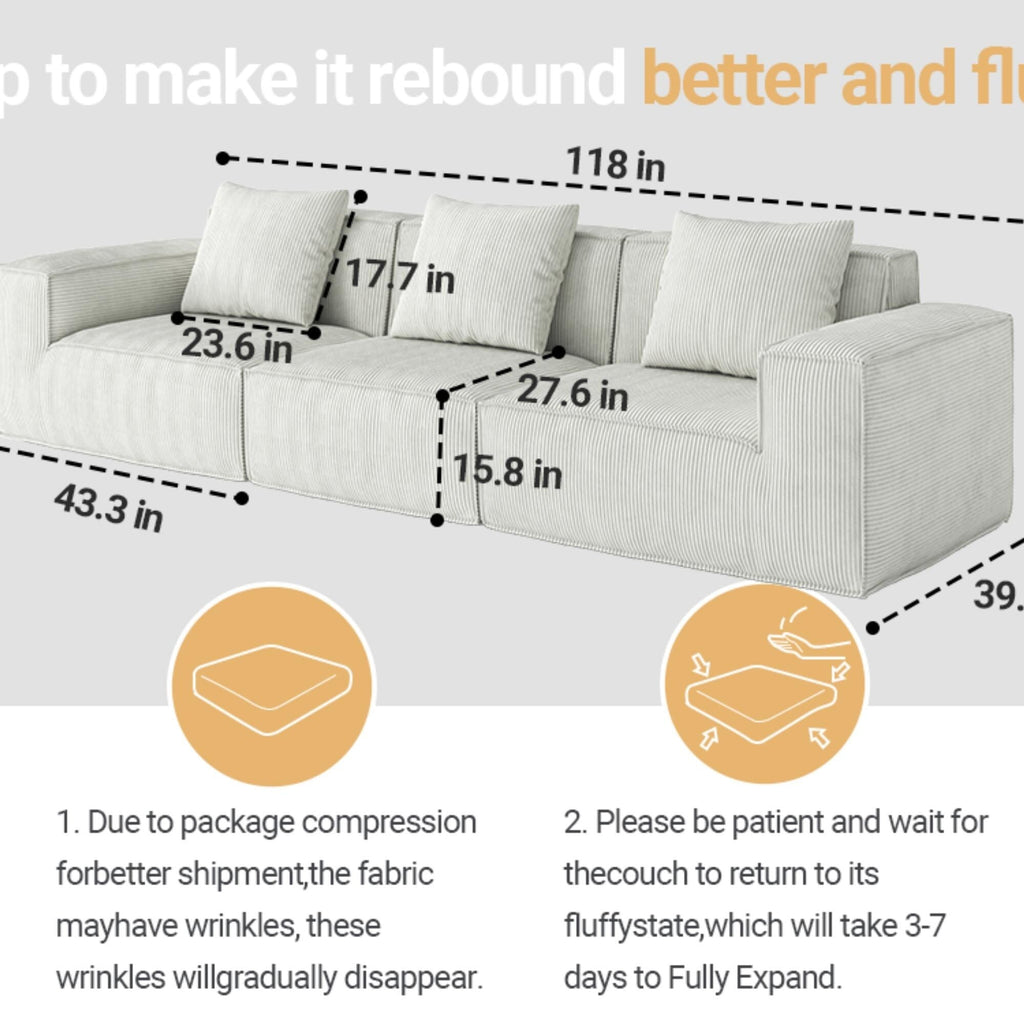 Canapé convertible en bloc de tofu