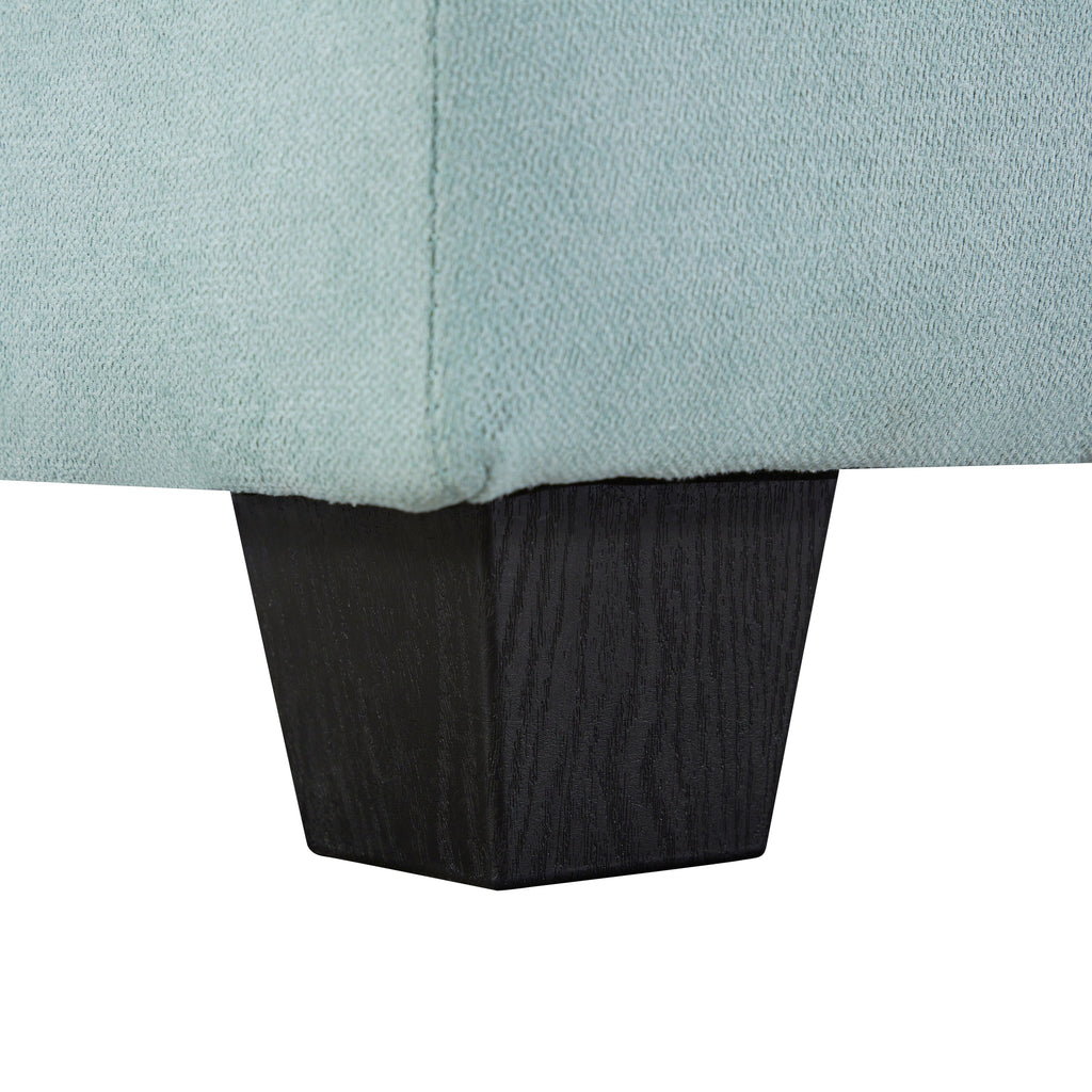 Canapé modulable en U convertible avec pouf de rangement et méridienne réversible pour salon