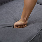 Canapé modulable en U convertible avec pouf de rangement et méridienne réversible pour salon