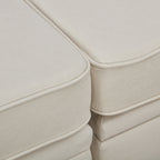 Canapé modulable en U convertible avec pouf de rangement et méridienne réversible pour salon