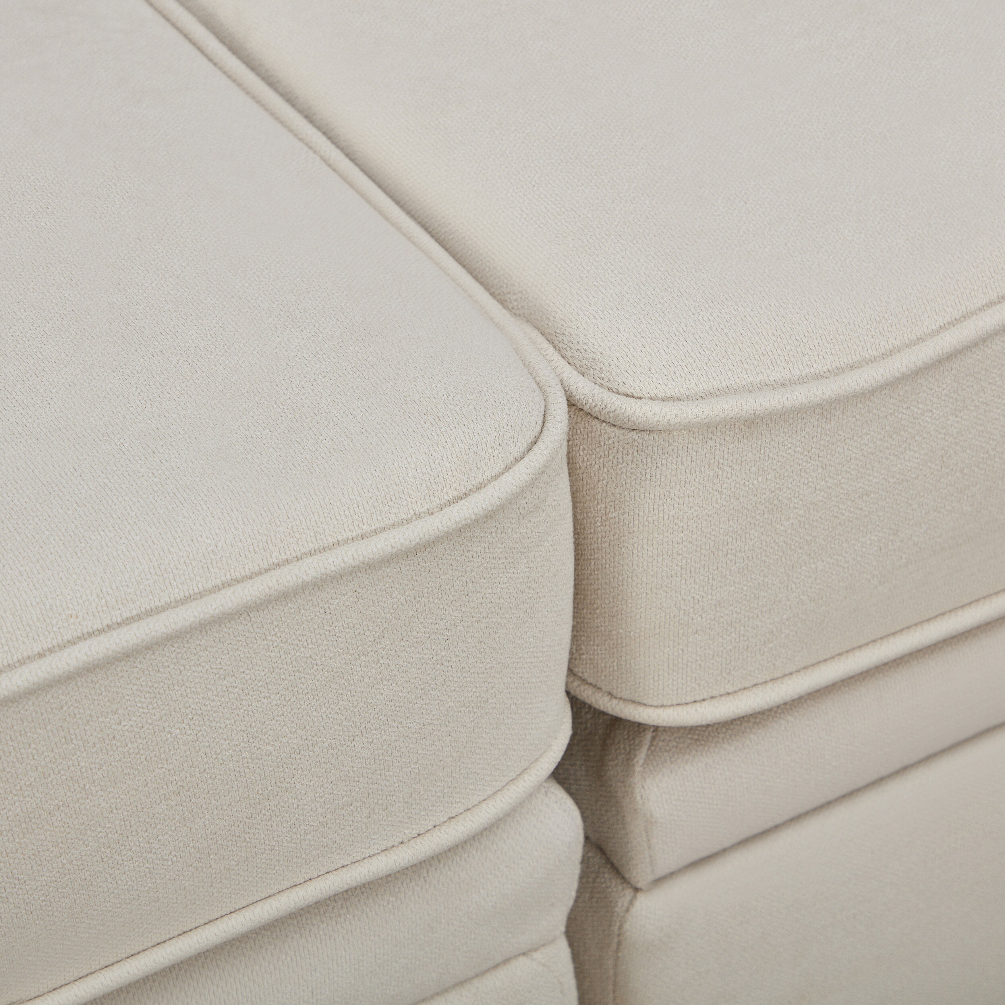 Canapé modulable en U convertible avec pouf de rangement et méridienne réversible pour salon