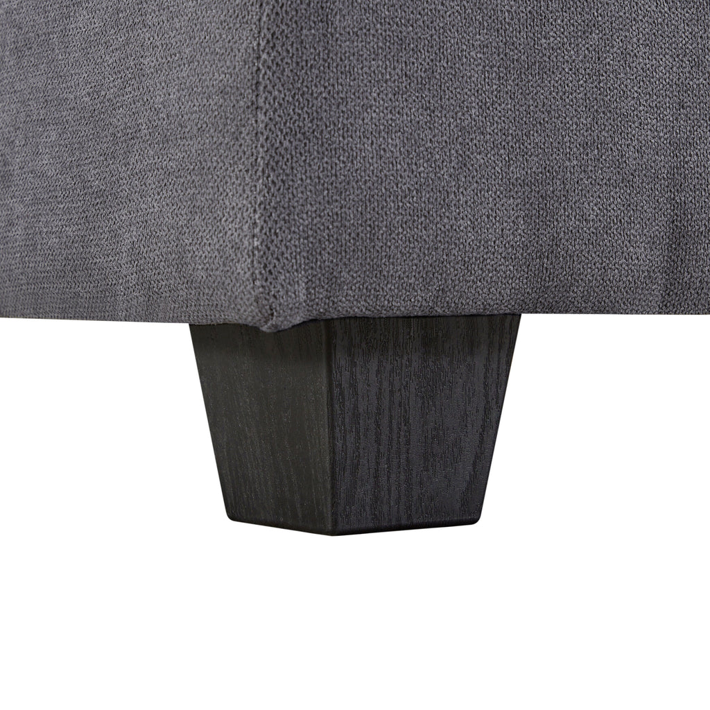 Canapé modulable en U convertible avec pouf de rangement et méridienne réversible pour salon