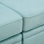 Canapé modulable en U convertible avec pouf de rangement et méridienne réversible pour salon