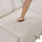 Canapé modulable en U convertible avec pouf de rangement et méridienne réversible pour salon