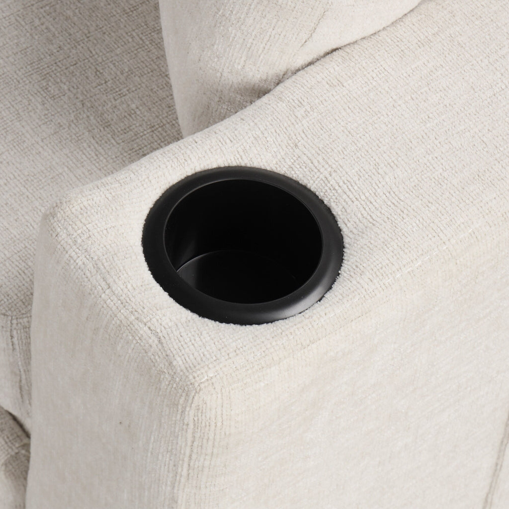 Canapé convertible en U avec lit gigogne, ports USB et porte-gobelets pour le salon