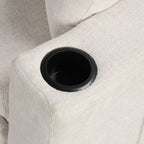 Canapé convertible en U avec lit gigogne, ports USB et porte-gobelets pour le salon