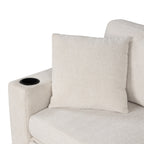 Canapé convertible en U avec lit gigogne, ports USB et porte-gobelets pour le salon