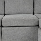 Canapé convertible en U avec lit gigogne, ports USB et porte-gobelets pour le salon