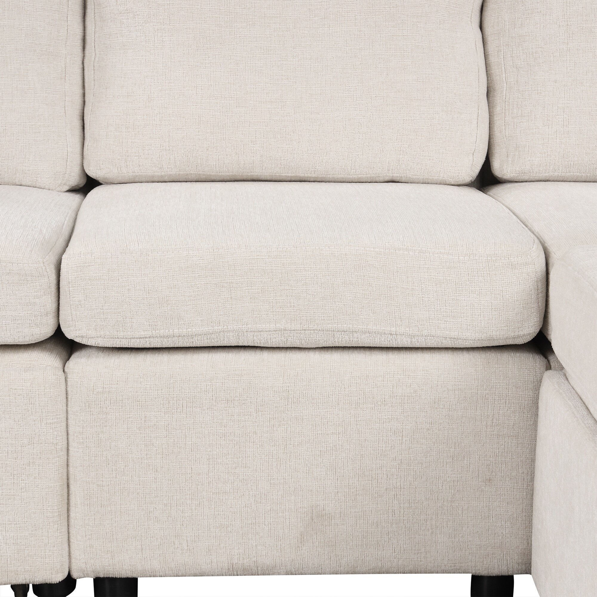 Canapé convertible en U avec lit gigogne, ports USB et porte-gobelets pour le salon