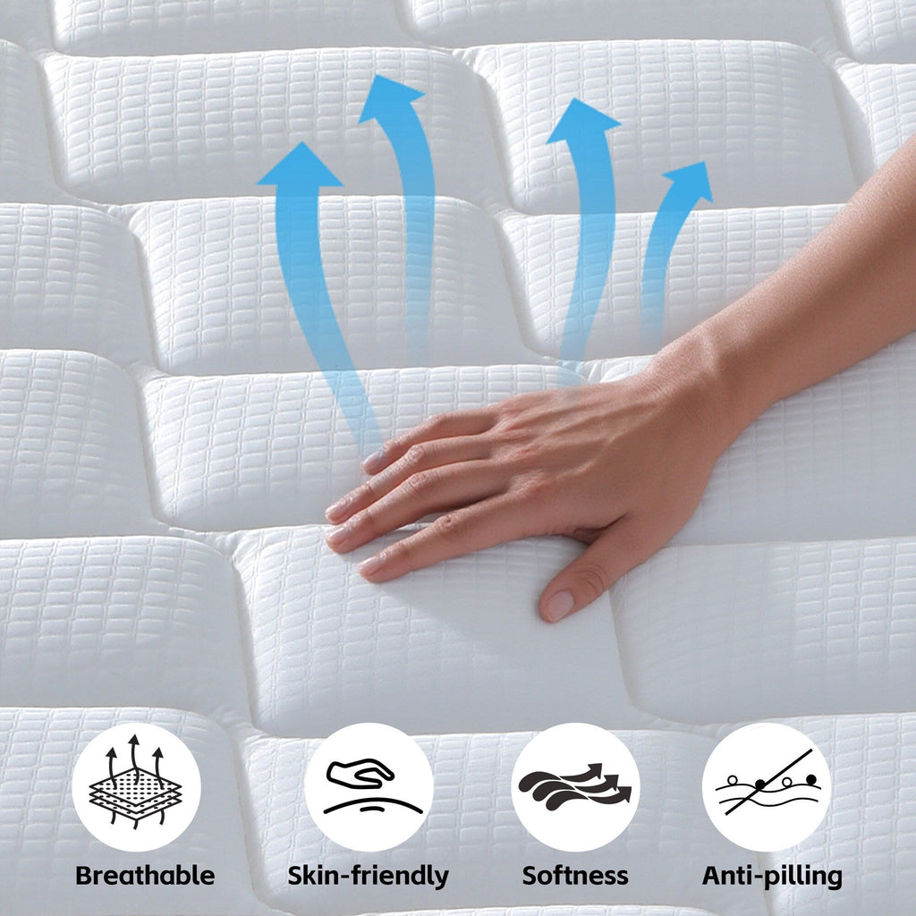 Matelas hybride Cool 10/12 en mousse à mémoire de forme avec gel moelleux, livré dans une boîte avec mousse à mémoire de forme certifiée Certipur-US