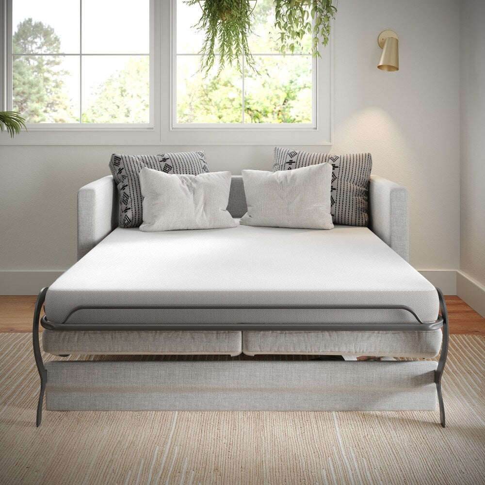 Matelas rafraîchissant en mousse à mémoire de forme dans une boîte pour canapé-lit ou dortoir