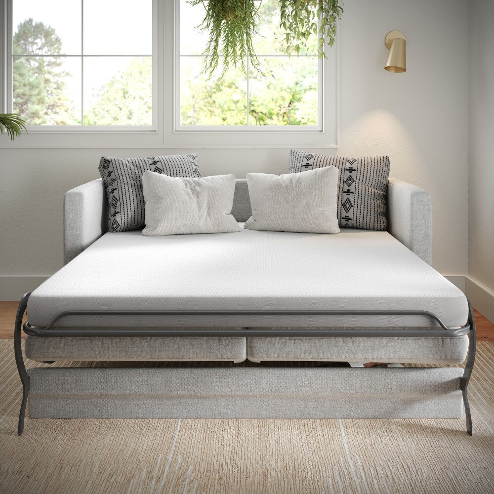 Matelas rafraîchissant en mousse à mémoire de forme dans une boîte pour canapé-lit ou dortoir